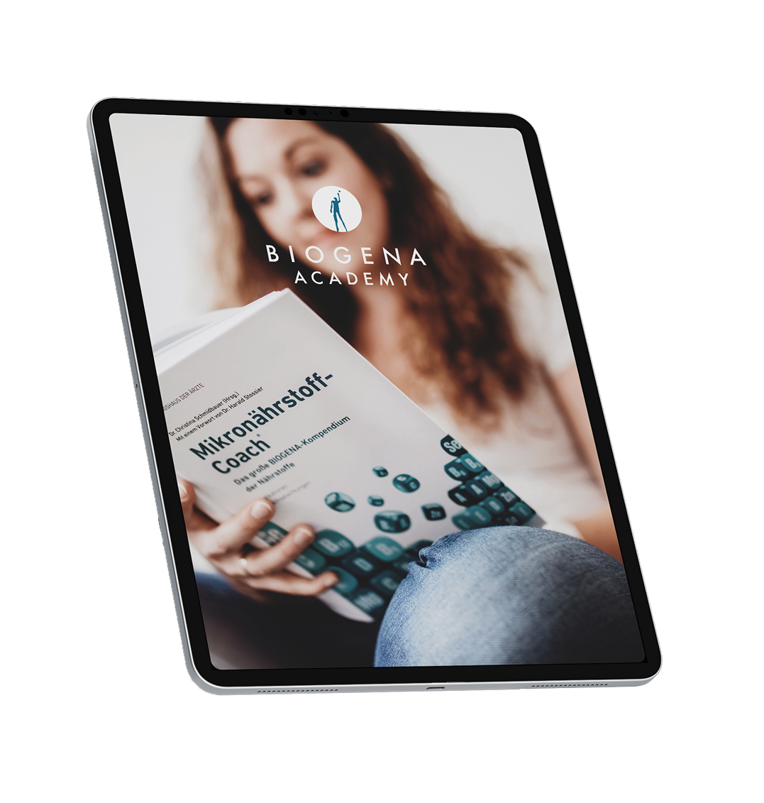 BIOGENA Mikronährstoff StarterClass auf einem Tablet